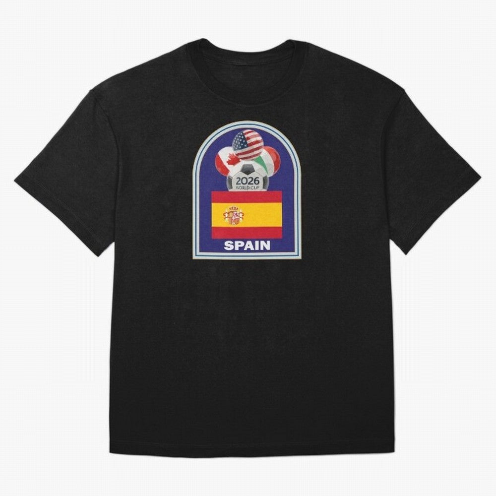 Spain 2026 Soccer T-shirt Classic T-Shirt Back the Journey through Global Football Passion for FIFA World Cup 2026 Group Stage, Centered on CR7, Argentina, France and Brazil, Goal Celebration Energy, Supporter Heritage, Football Icons and Worldwide