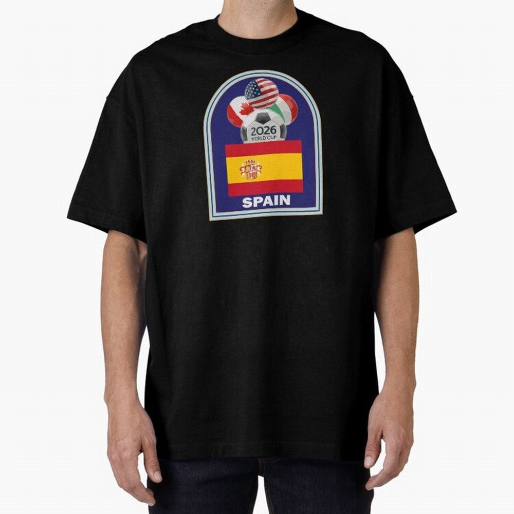 Spain 2026 Soccer T-shirt Classic T-Shirt Back the Journey through Global Football Passion for FIFA World Cup 2026 Group Stage, Centered on CR7, Argentina, France and Brazil, Goal Celebration Energy, Supporter Heritage, Football Icons and Worldwide