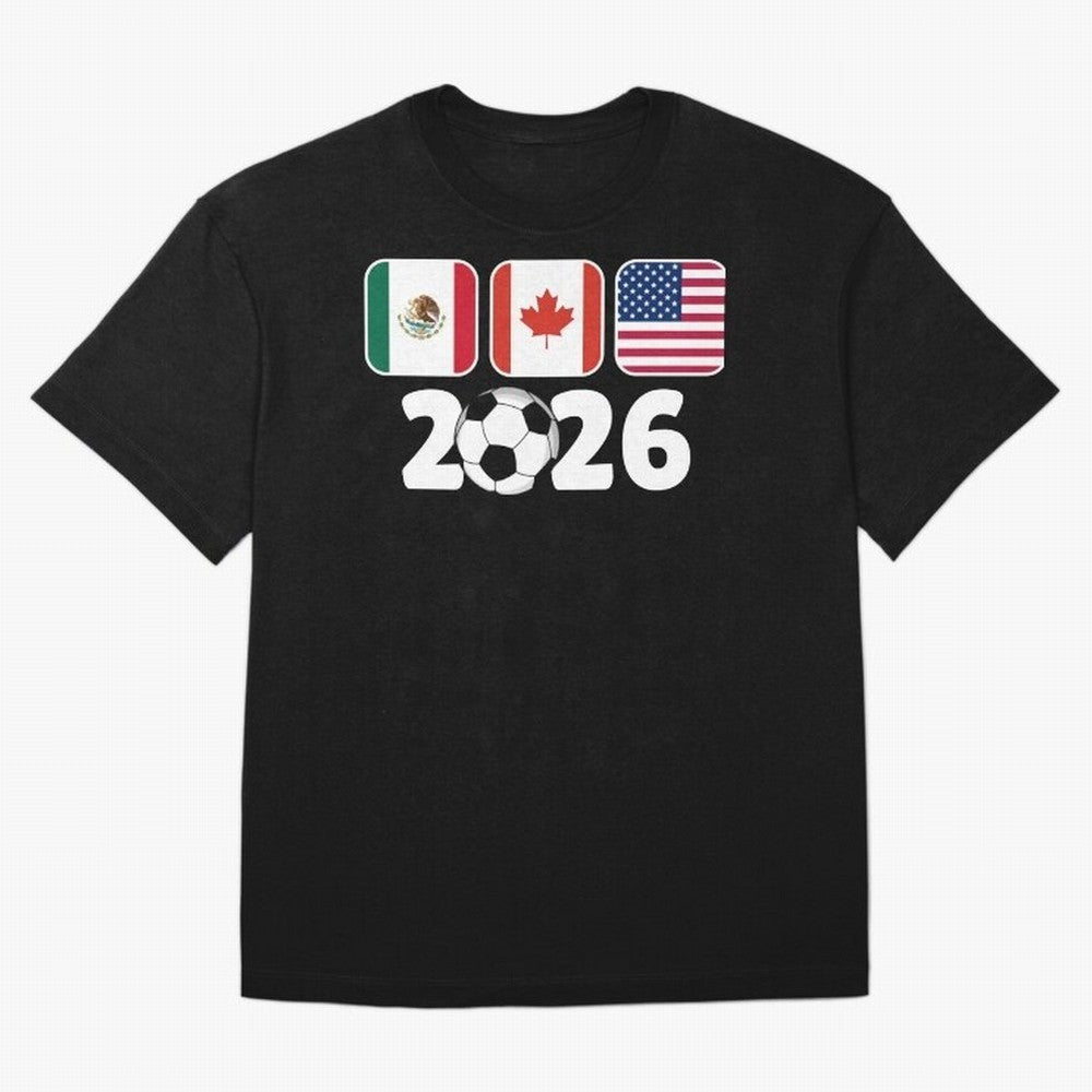 2026 World Cup North America Emblem Retro Classic T-Shirt Upgrade the FIFA World Cup 2026 Group Stage Journey through CR7 Highlights, Argentina Pride, Football Festival Excitement, Trophy Ambitions, Country Rivalries and Star Player Buzz; Built for