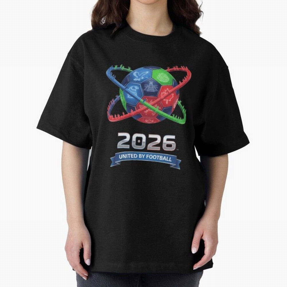 United by Football 2026 Global Connectivity Logo Classic T-Shirt Celebrate Global Passion for FIFA World Cup 2026 Group Stage for Fans of Neymar, Haaland and Cristiano Ronaldo and Portugal, Spain and Germany, Bringing Football Festival Excitement,