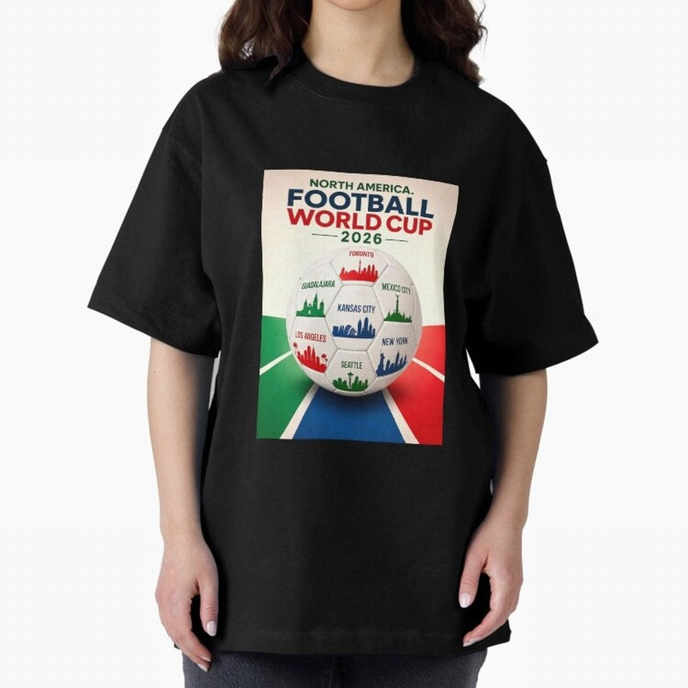 North America Football 2026 Classic T-Shirt Celebrate the Next Chapter of FIFA World Cup 2026 USA Canada Mexico Centered on Cristiano Ronaldo, Argentina and Brazil Energy, Retro Football Energy, Iconic Rivalries, Trophy Chase Drama and Stadium