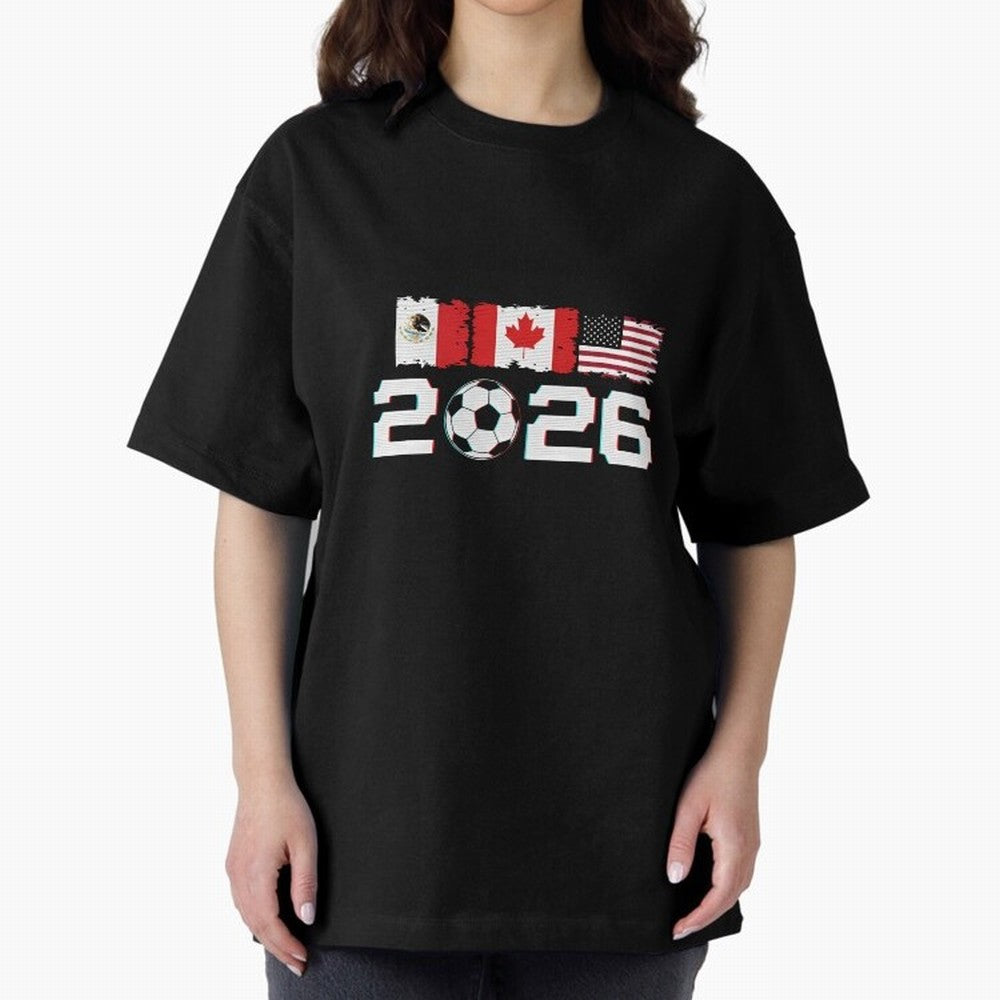 Glitched United 2026 Cup - North America Emblem Part 2 T-Shirt_82924673 Classic T-Shirt Discover Match Day Hype around FIFA World Cup 2026 USA Canada Mexico, CR7, England, Stadium Chants, National Pride, Trophy Dreams and Unforgettable Football