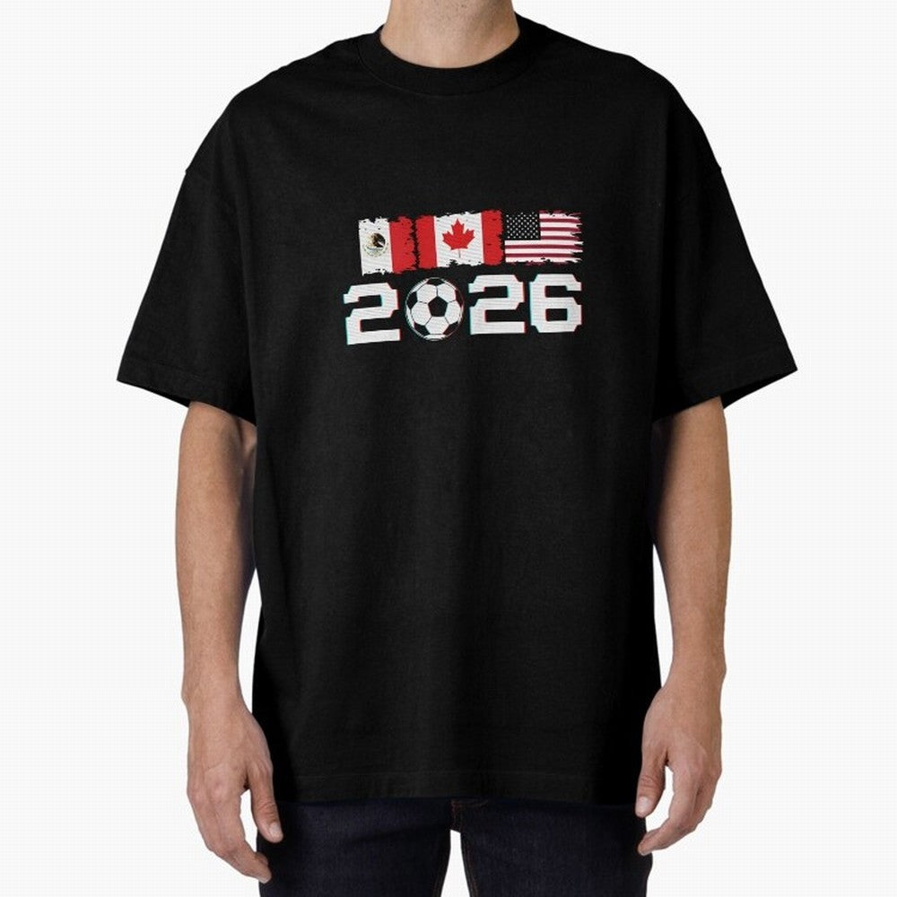 Glitched United 2026 Cup - North America Emblem Part 2 T-Shirt_82924673 Classic T-Shirt Discover Match Day Hype around FIFA World Cup 2026 USA Canada Mexico, CR7, England, Stadium Chants, National Pride, Trophy Dreams and Unforgettable Football