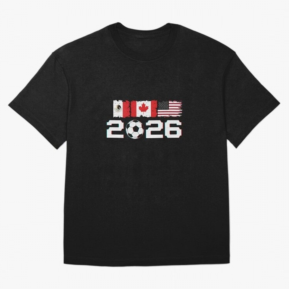 Glitched United 2026 Cup - North America Emblem Part 2 T-Shirt_82924673 Classic T-Shirt Discover Match Day Hype around FIFA World Cup 2026 USA Canada Mexico, CR7, England, Stadium Chants, National Pride, Trophy Dreams and Unforgettable Football