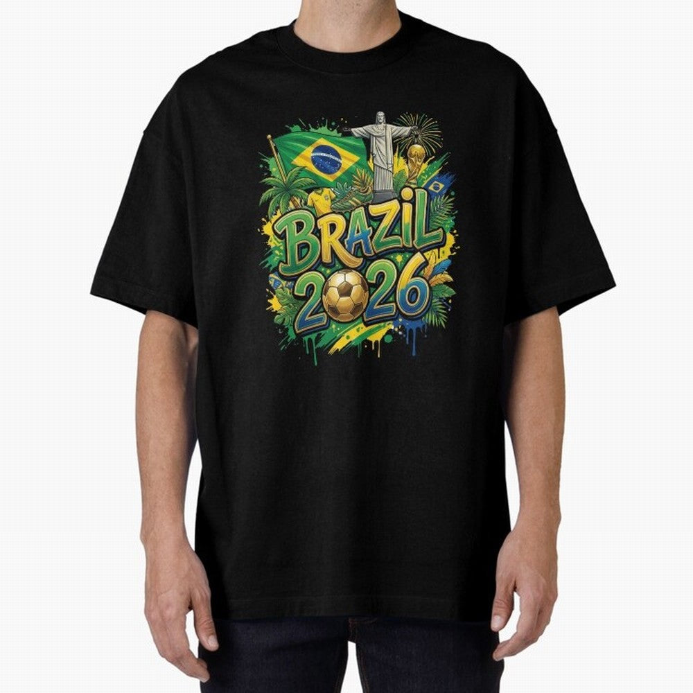 Brazil World Cup 2026 Football Legacy Classic T-Shirt Showcase FIFA World Cup 2026 Group Stage for Fans of CR7 and France and Portugal, Bringing Retro Football Energy, Iconic Rivalries, Trophy Chase Drama and Stadium Atmosphere; Built for