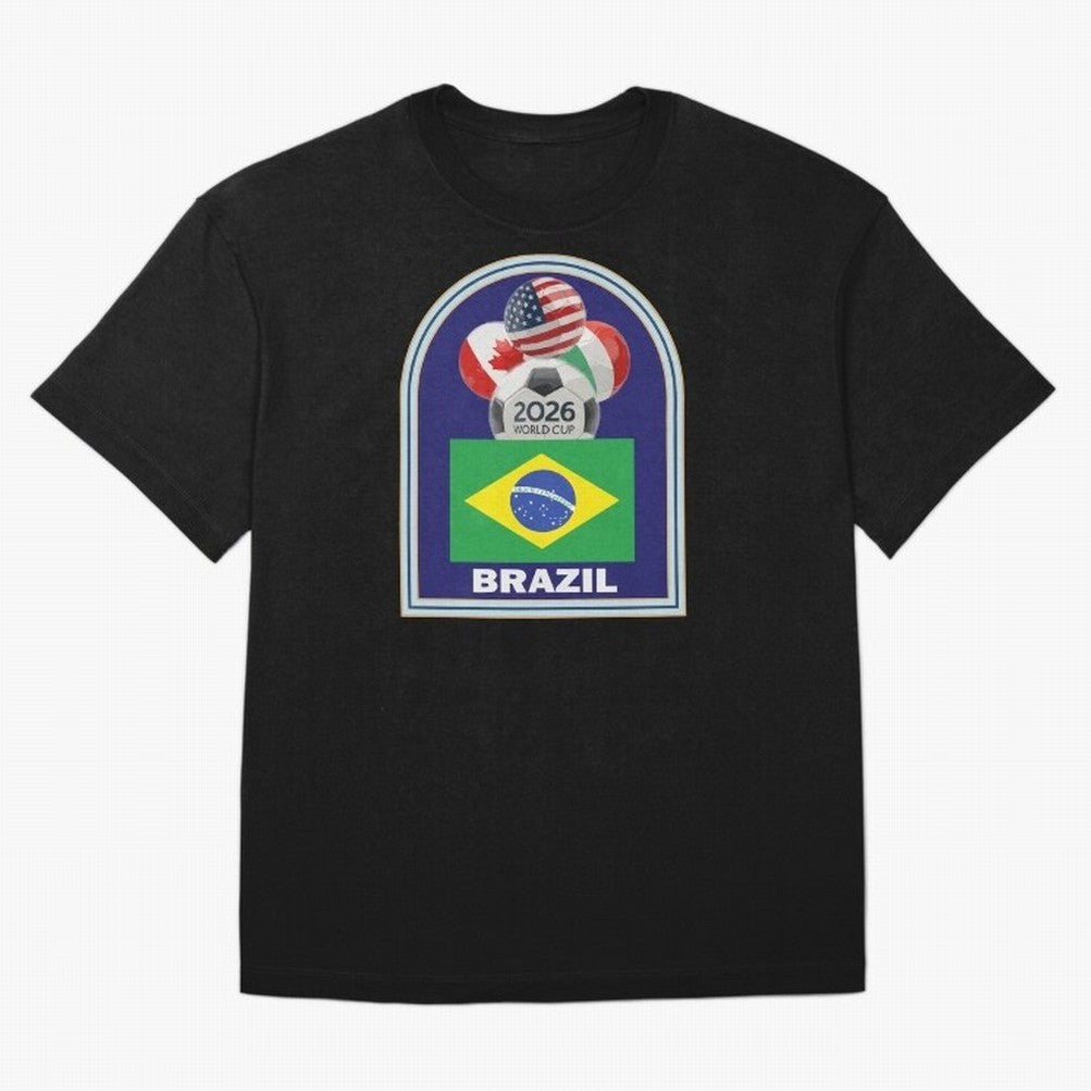 Brazil 2026 Soccer T-shirt Classic T-Shirt Bring the FIFA World Cup 2026 Journey through Neymar Highlights, Argentina, France and Brazil Pride, Champion Mindset, Group Stage Buzz, Knockout Tension and Passionate Fan Culture; Perfect for People Who