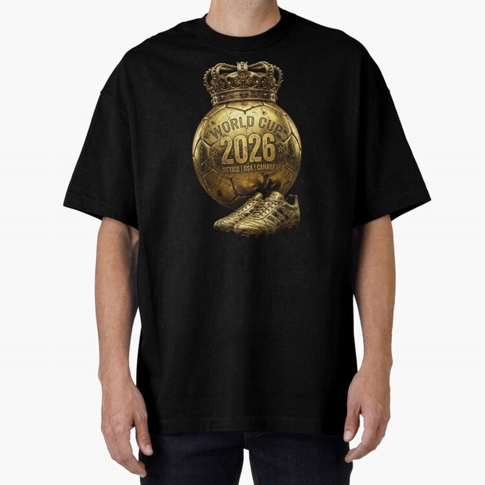 World Cup 2026 Golden Soccer Ball Crown- Mexico USA Canada Classic T-Shirt Follow Every Goal of the FIFA World Cup 2026 Group Stage Journey through Mbappe and Neymar Highlights, Argentina, France and Brazil Pride, Football History, Final Match