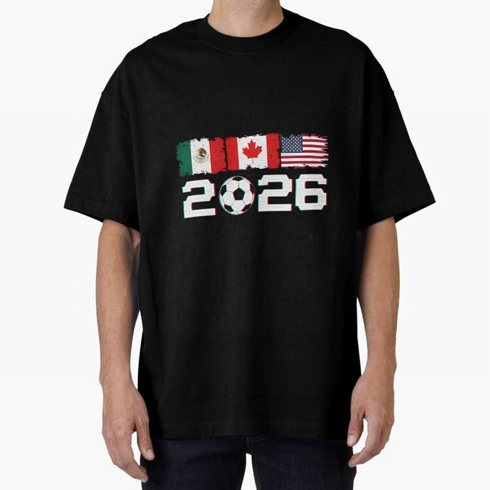 Glitched United 2026 Cup North America Emblem Part Classic T-Shirt Honor the Beautiful Game during the FIFA World Cup 2026 USA Canada Mexico Journey through Messi, Neymar and Mbappe Highlights, Argentina Pride, Classic Soccer Heritage, Championship