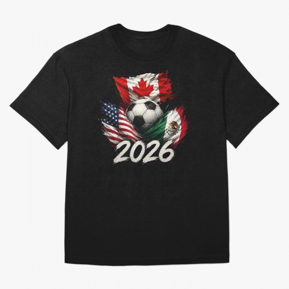 Soccer 2026 USA Canada Mexico ¨C World Football Flags Design Classic T-Shirt Make the Season About Global Football Passion for FIFA World Cup 2026 Group Stage, Connected to CR7, England and Germany, Soccer Culture, Superstar Moments, National Team