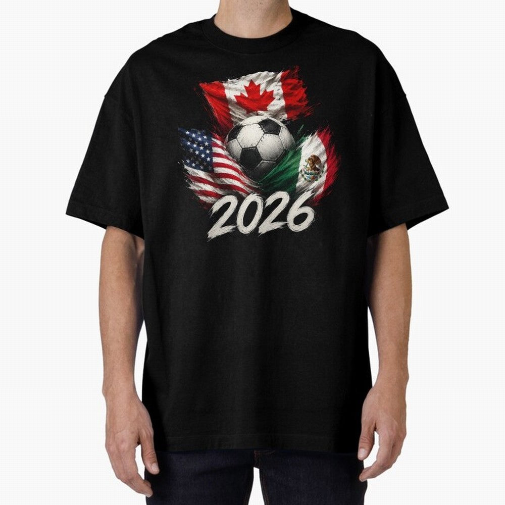 Soccer 2026 USA Canada Mexico ¨C World Football Flags Design Classic T-Shirt Make the Season About Global Football Passion for FIFA World Cup 2026 Group Stage, Connected to CR7, England and Germany, Soccer Culture, Superstar Moments, National Team