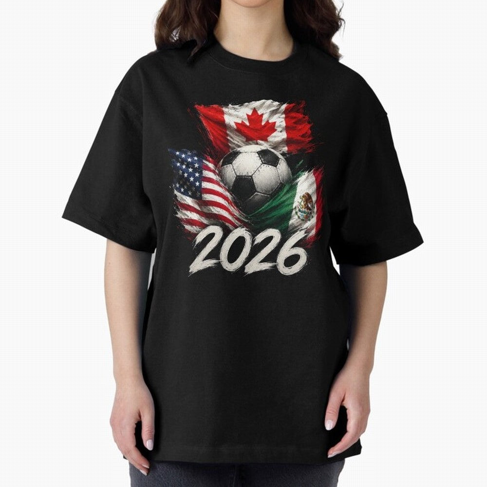 Soccer 2026 USA Canada Mexico ¨C World Football Flags Design Classic T-Shirt Make the Season About Global Football Passion for FIFA World Cup 2026 Group Stage, Connected to CR7, England and Germany, Soccer Culture, Superstar Moments, National Team