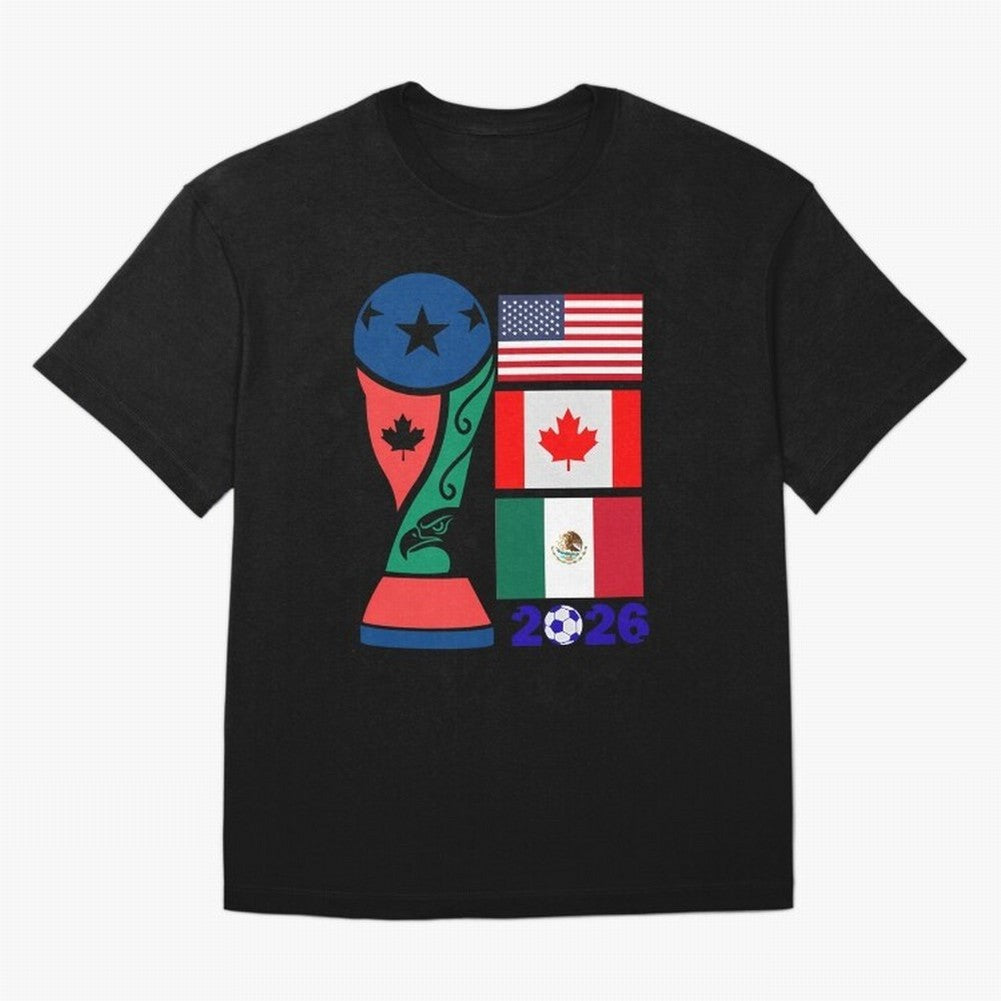 North America Football Unity 2026 Classic T-Shirt Follow the Final Road of FIFA World Cup 2026 Group Stage for Fans of Haaland and Mbappe and Argentina and Brazil, Bringing Stadium Chants, National Pride, Trophy Dreams and Unforgettable Football