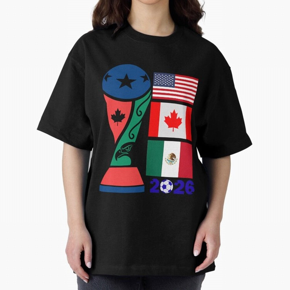 North America Football Unity 2026 Classic T-Shirt Follow the Final Road of FIFA World Cup 2026 Group Stage for Fans of Haaland and Mbappe and Argentina and Brazil, Bringing Stadium Chants, National Pride, Trophy Dreams and Unforgettable Football