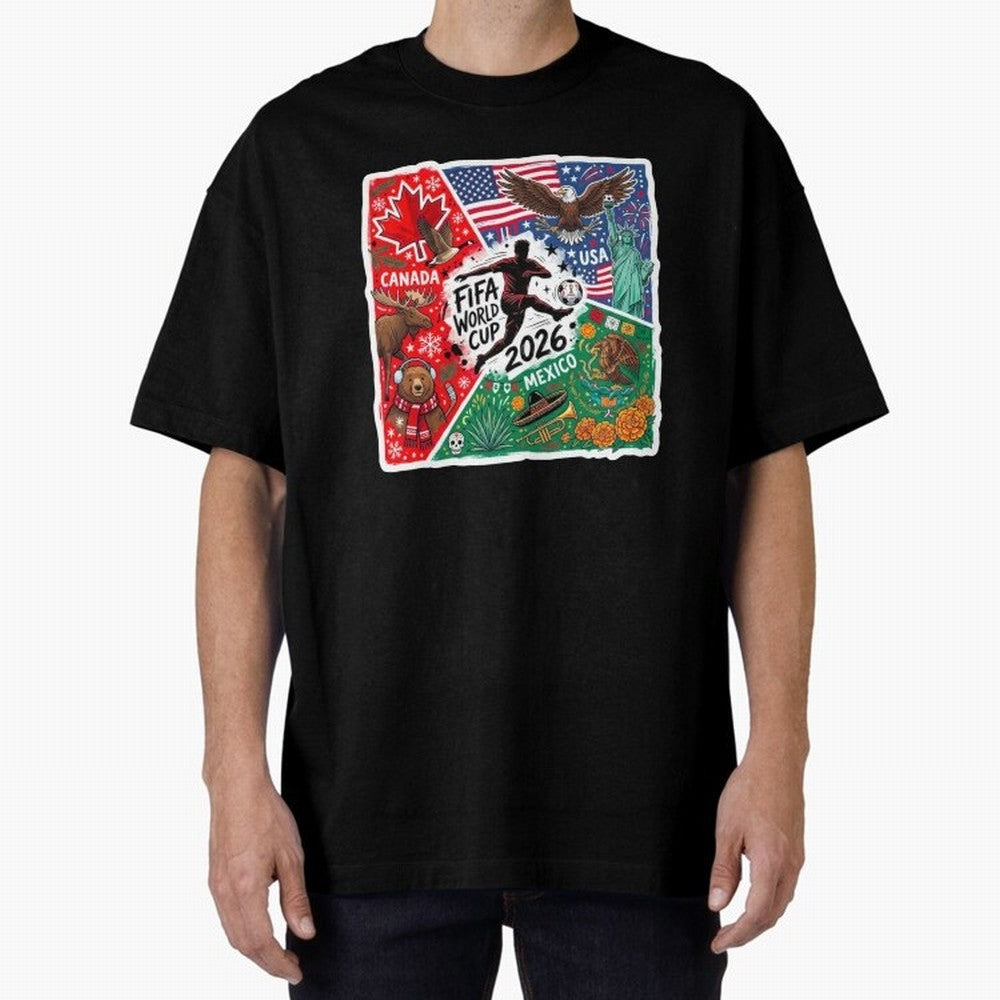 FIFA World Cup 2026 USA Canada Mexico ¨C Patriotic Football Collage Design Classic T-Shirt Feel the Roar of FIFA World Cup 2026 Group Stage Featuring Neymar, Brazil, Portugal and Argentina Energy, Game Day Rituals, Football Legends, Country Pride