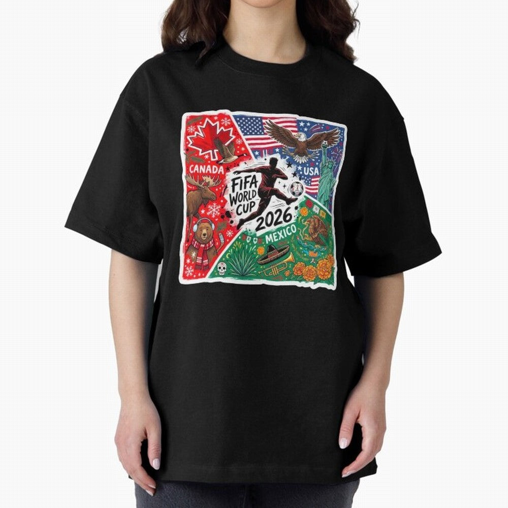 FIFA World Cup 2026 USA Canada Mexico ¨C Patriotic Football Collage Design Classic T-Shirt Feel the Roar of FIFA World Cup 2026 Group Stage Featuring Neymar, Brazil, Portugal and Argentina Energy, Game Day Rituals, Football Legends, Country Pride