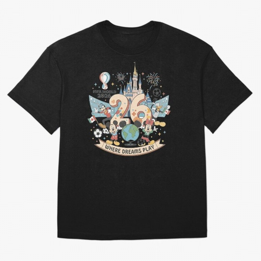 Dreamland Football 26 Shirt | Cute Cartoon Global Celebration Tee Classic T-Shirt Show Championship Spirit for Match Day Hype around FIFA World Cup 2026 USA Canada Mexico, CR7 and Messi, England and Germany, Football Passion, Legendary