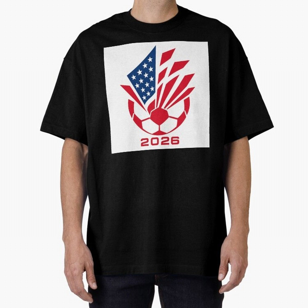 American Soccer 2026 Flag Burst Emblem Classic T-Shirt Stand Out with Spirit from FIFA World Cup 2026 for Fans of Cristiano Ronaldo, Haaland and CR7 and Portugal, Bringing Championship Spirit, Famous Goals, Roaring Crowds and International Football