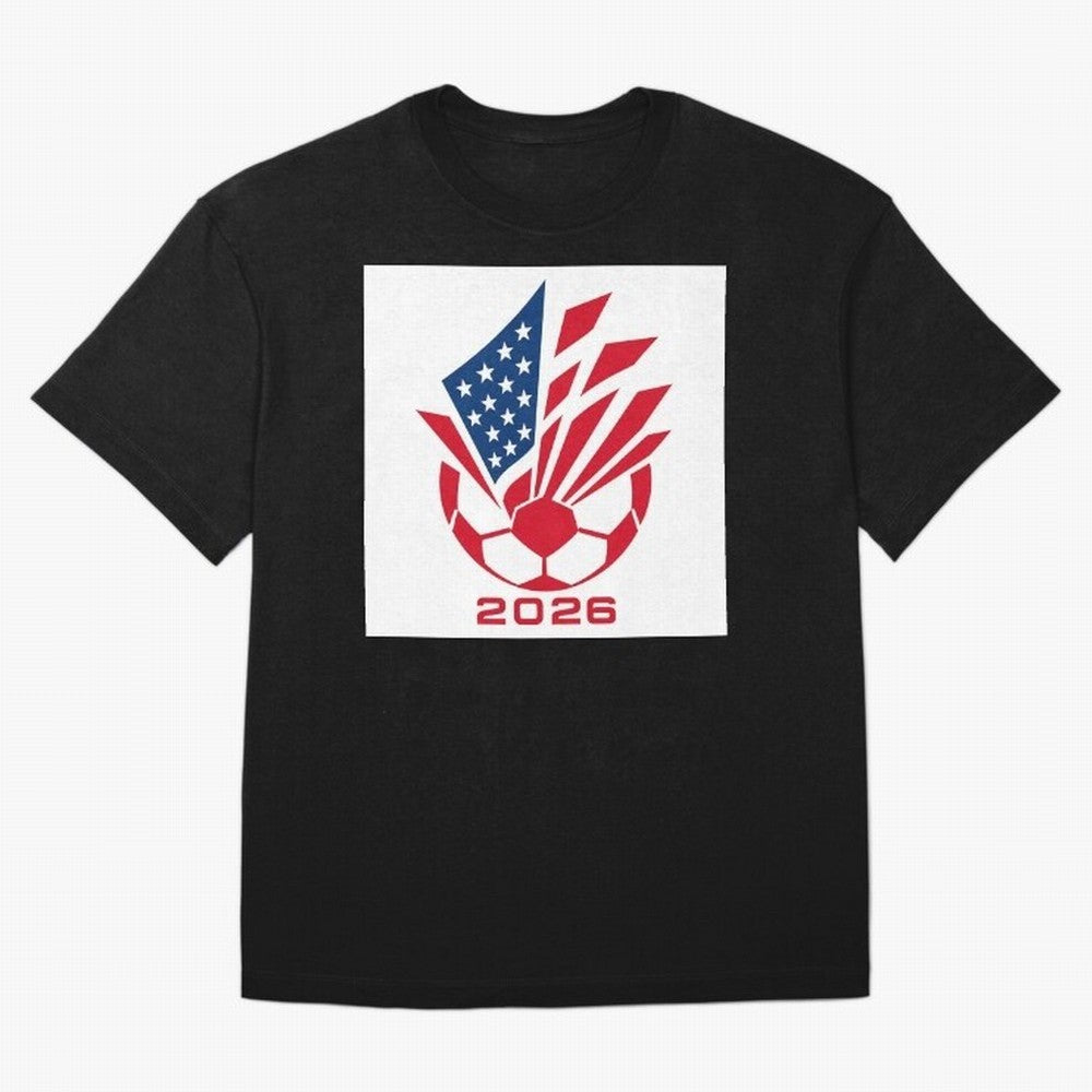 American Soccer 2026 Flag Burst Emblem Classic T-Shirt Stand Out with Spirit from FIFA World Cup 2026 for Fans of Cristiano Ronaldo, Haaland and CR7 and Portugal, Bringing Championship Spirit, Famous Goals, Roaring Crowds and International Football