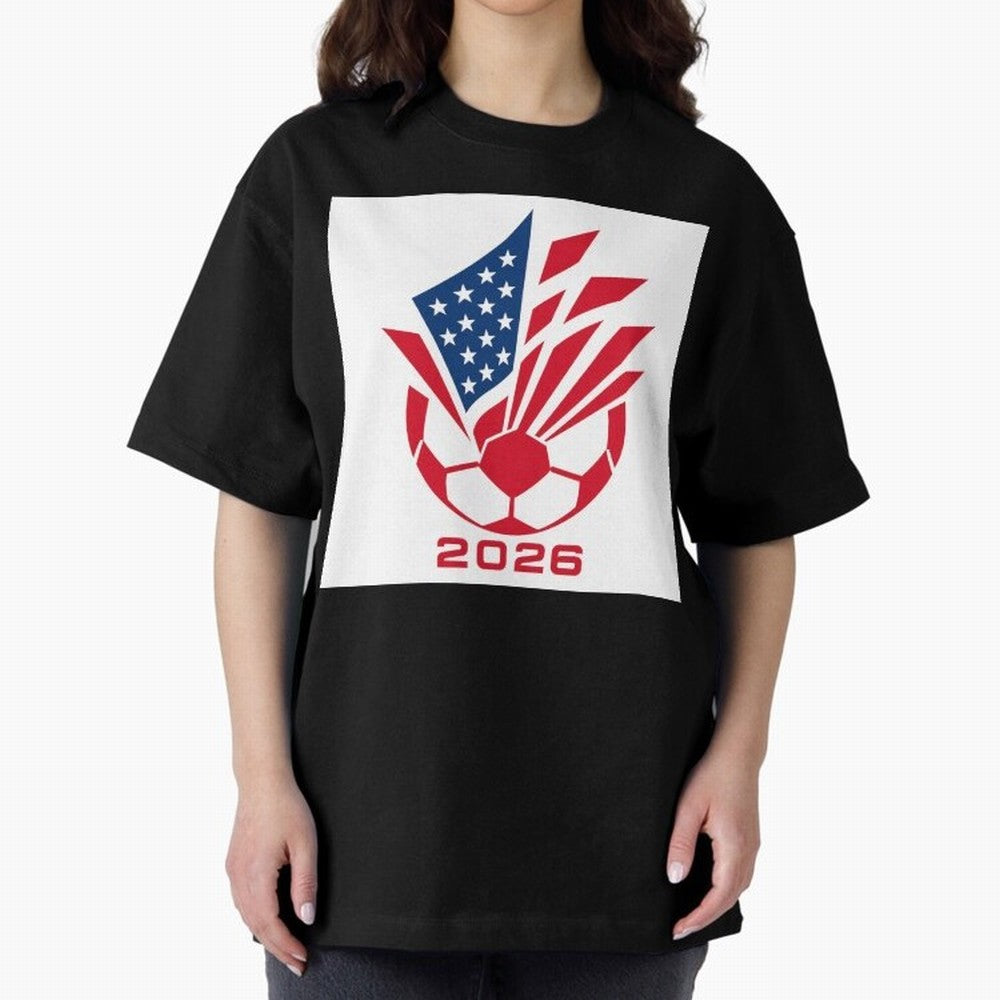 American Soccer 2026 Flag Burst Emblem Classic T-Shirt Stand Out with Spirit from FIFA World Cup 2026 for Fans of Cristiano Ronaldo, Haaland and CR7 and Portugal, Bringing Championship Spirit, Famous Goals, Roaring Crowds and International Football