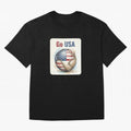 Go USA Soccer Ball Flag | American Football Fan Graphic Tee Classic T-Shirt Celebrate Every Goal in FIFA World Cup 2026 USA Canada Mexico with Mbappe and Neymar, Portugal, Spain and Germany Energy, Sports Nostalgia, International Competition,