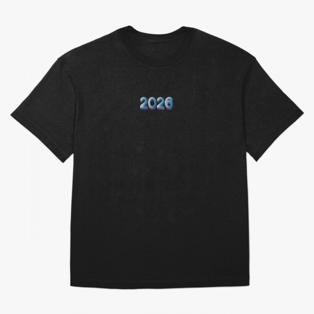 2026 Happy New Year Sticker Classic T-Shirt Carry the Dream of Match Day Hype around FIFA World Cup 2026 USA Canada Mexico, Haaland, Spain and Netherlands, Vintage Soccer Flavor, Modern Football Stars, National Flags and Final Night Emotion; Great