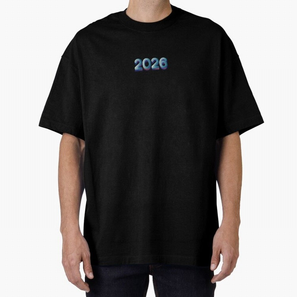 2026 Happy New Year Sticker Classic T-Shirt Carry the Dream of Match Day Hype around FIFA World Cup 2026 USA Canada Mexico, Haaland, Spain and Netherlands, Vintage Soccer Flavor, Modern Football Stars, National Flags and Final Night Emotion; Great
