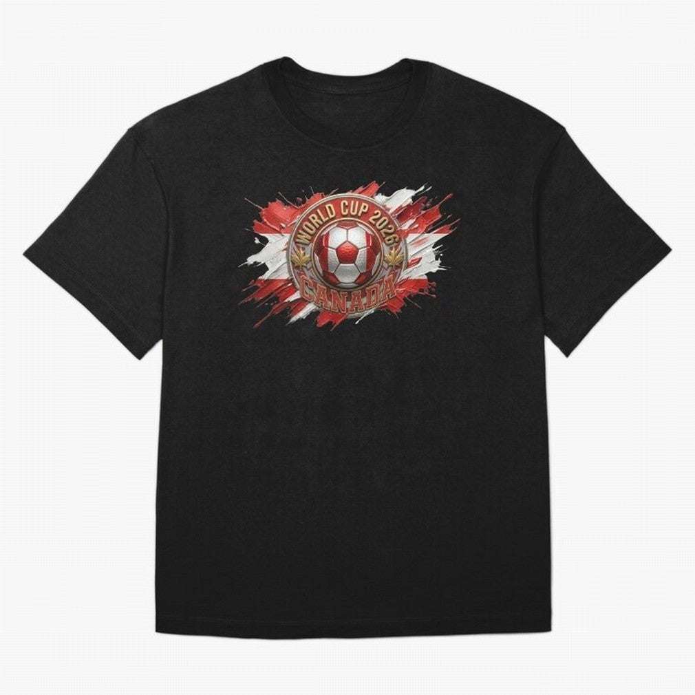 World Cup 2026 Canada Soccer Ball Paint Splash Classic T-Shirt Bring Match Day Fire to Match Day Hype around FIFA World Cup 2026, Cristiano Ronaldo, Haaland and CR7, Spain and Netherlands, Goal Celebration Energy, Supporter Heritage, Football Icons