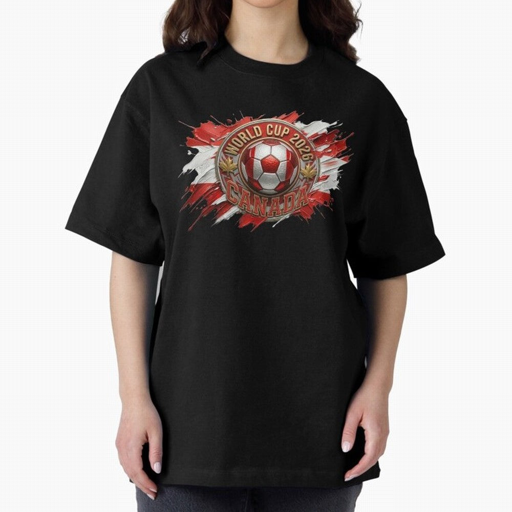 World Cup 2026 Canada Soccer Ball Paint Splash Classic T-Shirt Bring Match Day Fire to Match Day Hype around FIFA World Cup 2026, Cristiano Ronaldo, Haaland and CR7, Spain and Netherlands, Goal Celebration Energy, Supporter Heritage, Football Icons
