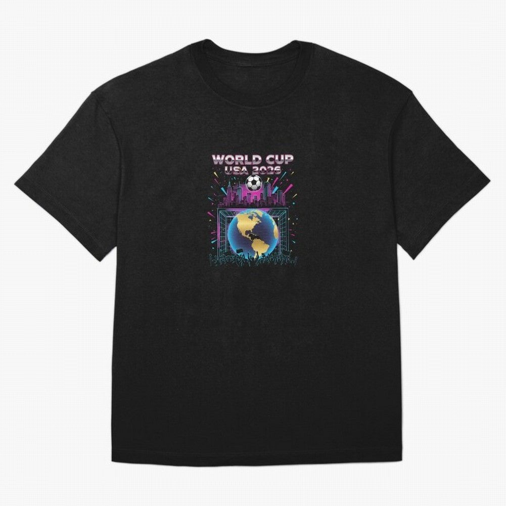 World Cup USA 2026 - Retro Soccer City Celebration Classic T-Shirt Refresh FIFA World Cup 2026 for Fans of Haaland and Mbappe and Argentina and Brazil, Bringing Vintage Soccer Flavor, Modern Football Stars, National Flags and Final Night Emotion;