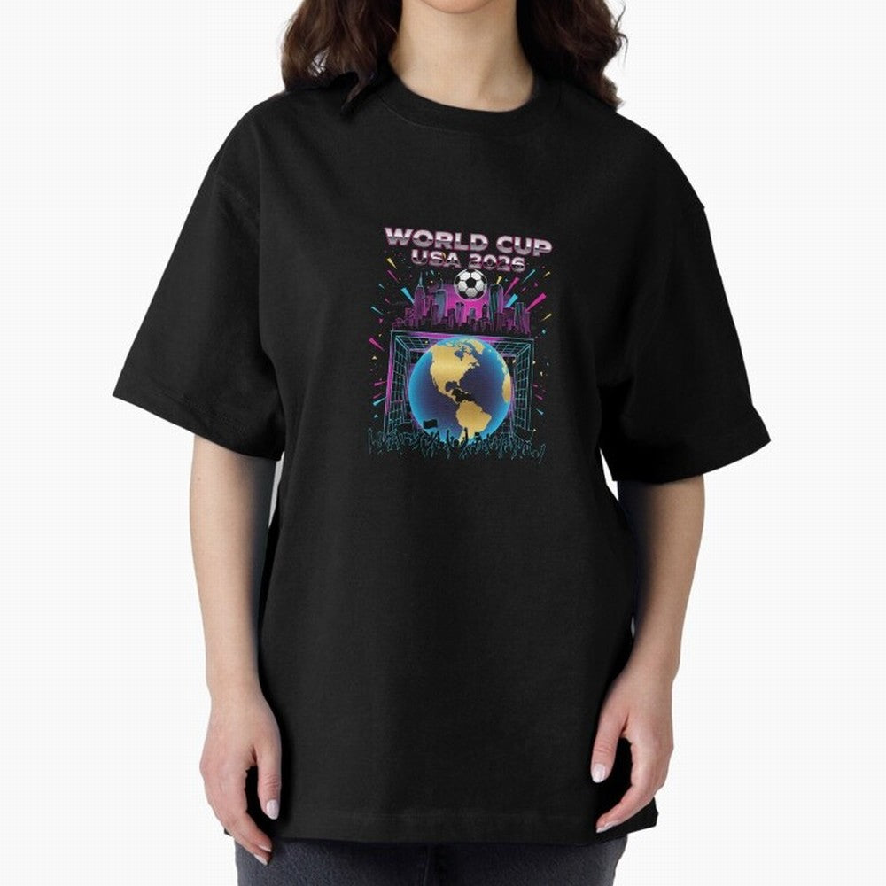 World Cup USA 2026 - Retro Soccer City Celebration Classic T-Shirt Refresh FIFA World Cup 2026 for Fans of Haaland and Mbappe and Argentina and Brazil, Bringing Vintage Soccer Flavor, Modern Football Stars, National Flags and Final Night Emotion;