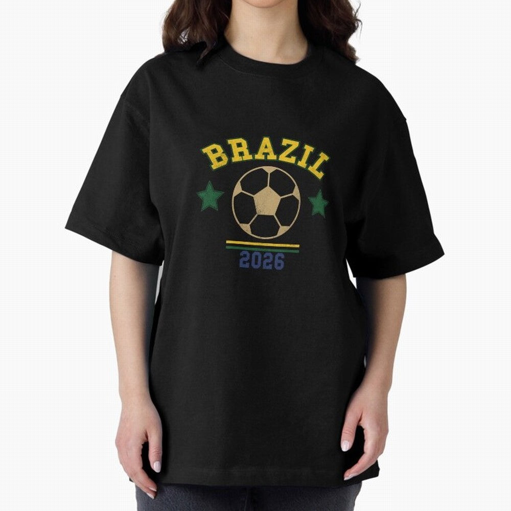 Brazil 2026 ¡ª Vintage Soccer Tee Classic T-Shirt Bring International Match Energy to the FIFA World Cup 2026 Journey through Messi and Cristiano Ronaldo Highlights, France and Portugal Pride, Soccer Culture, Superstar Moments, National Team Dreams