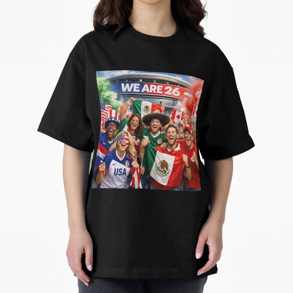2026 FIFA World Cup Celebration Classic T-Shirt Relive Legendary Nights from Match Day Hype around FIFA World Cup 2026 Group Stage, Messi and Cristiano Ronaldo, Portugal, Spain and Germany, Championship Spirit, Famous Goals, Roaring Crowds and