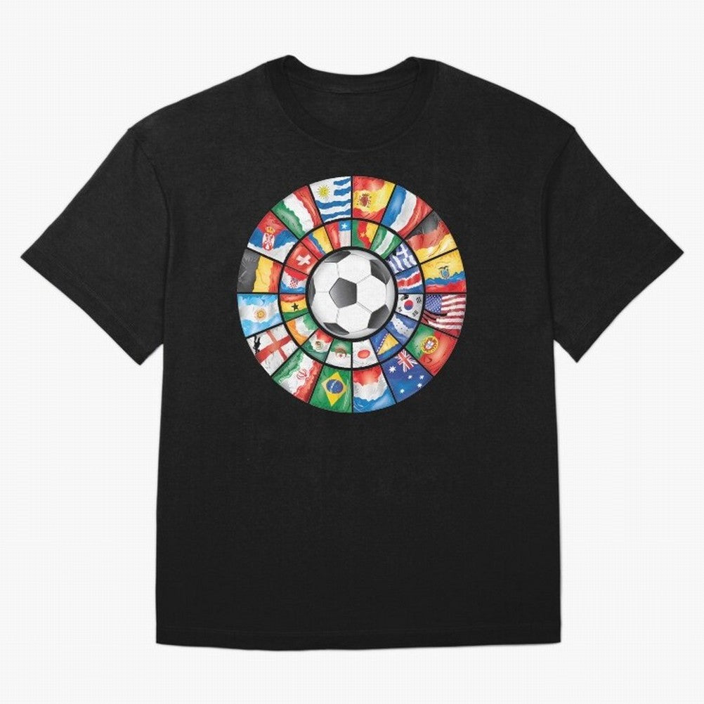 International Football Classic T-Shirt Celebrate Unforgettable Nights in the FIFA World Cup 2026 Group Stage Journey through Mbappe Highlights, Spain Pride, Vintage Soccer Flavor, Modern Football Stars, National Flags and Final Night Emotion;