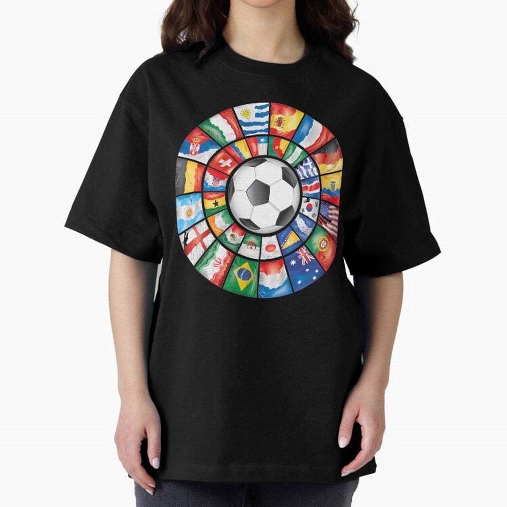 International Football Classic T-Shirt Celebrate Unforgettable Nights in the FIFA World Cup 2026 Group Stage Journey through Mbappe Highlights, Spain Pride, Vintage Soccer Flavor, Modern Football Stars, National Flags and Final Night Emotion;