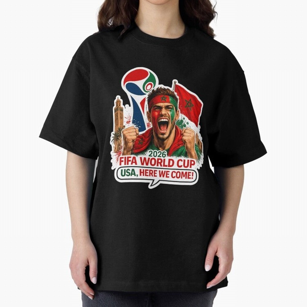 Morocco 2026 World Cup Fan Classic T-Shirt Remember Iconic Moments from FIFA World Cup 2026 USA Canada Mexico Spirit, Inspired by Brazil, Messi and Cristiano Ronaldo, Tournament Hype, Historic Matchups, Family Viewing Parties and Global Sports