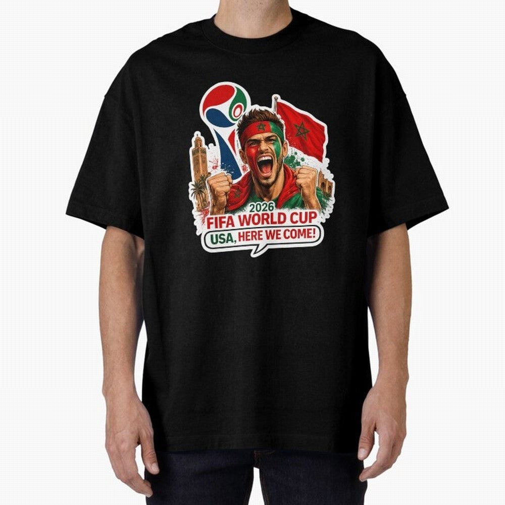 Morocco 2026 World Cup Fan Classic T-Shirt Remember Iconic Moments from FIFA World Cup 2026 USA Canada Mexico Spirit, Inspired by Brazil, Messi and Cristiano Ronaldo, Tournament Hype, Historic Matchups, Family Viewing Parties and Global Sports