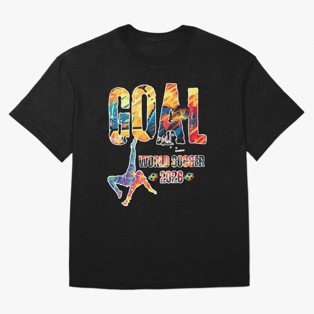 Goal World Soccer Championship 2026 Classic T-Shirt Carry the Dream of FIFA World Cup 2026 USA Canada Mexico for Fans of Haaland and Mbappe and France, Bringing Classic Soccer Heritage, Championship Pressure, Fan Loyalty and International Pride;