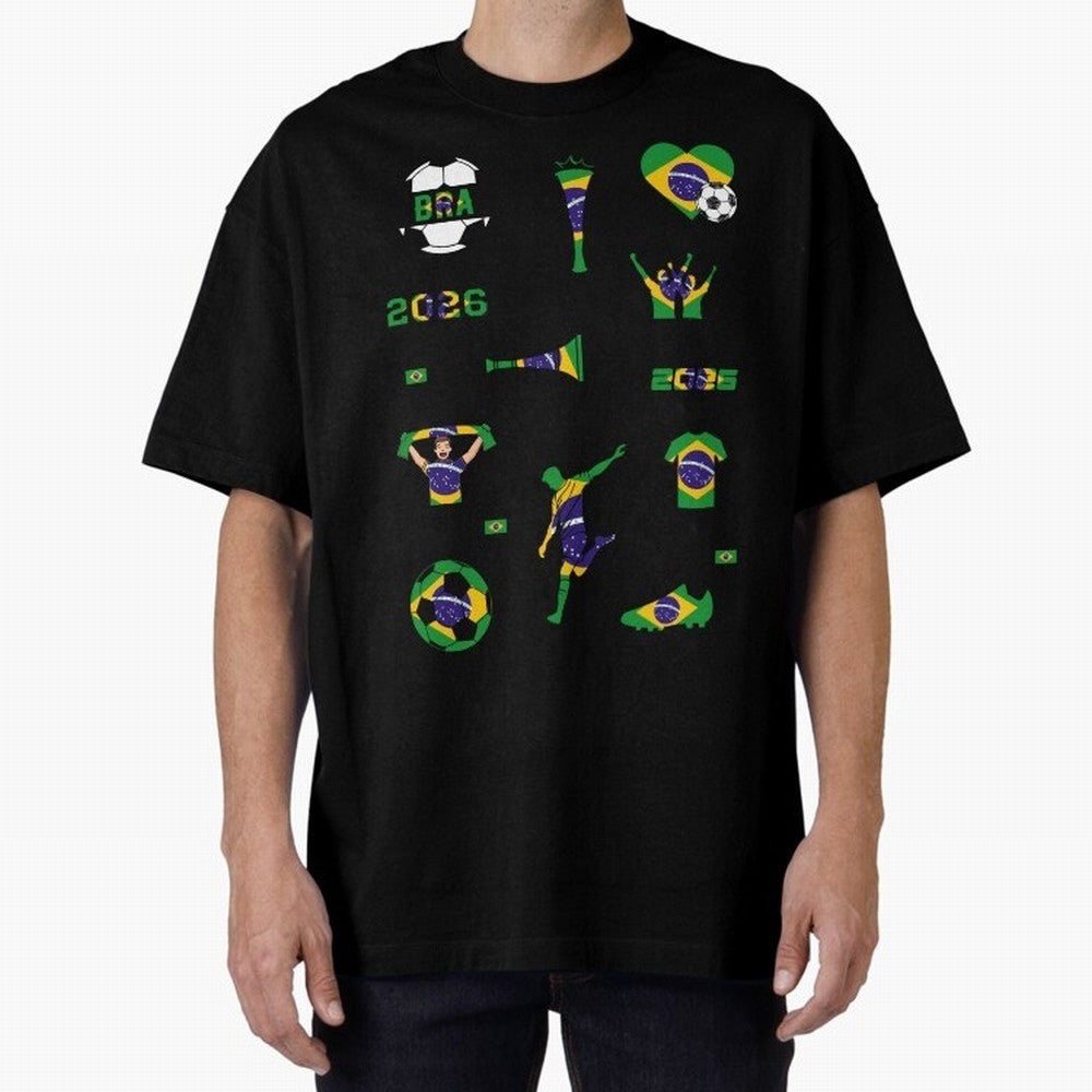 Brazil 2026 Soccer Collection Classic T-Shirt Bring Global Tournament Vibes to FIFA World Cup 2026 for Fans of CR7 and Spain, Bringing Goal Celebration Energy, Supporter Heritage, Football Icons and Worldwide Tournament Joy; Perfect for People Who