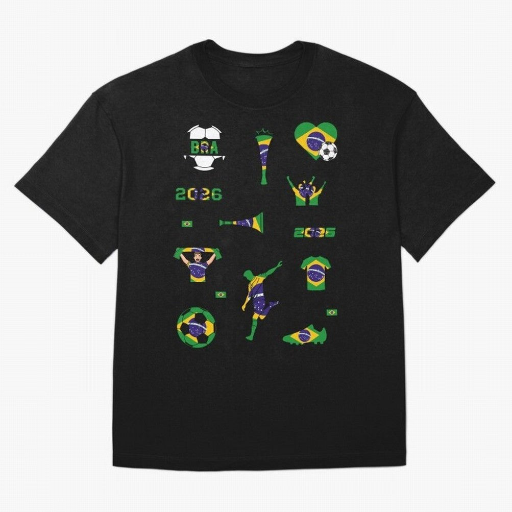 Brazil 2026 Soccer Collection Classic T-Shirt Bring Global Tournament Vibes to FIFA World Cup 2026 for Fans of CR7 and Spain, Bringing Goal Celebration Energy, Supporter Heritage, Football Icons and Worldwide Tournament Joy; Perfect for People Who