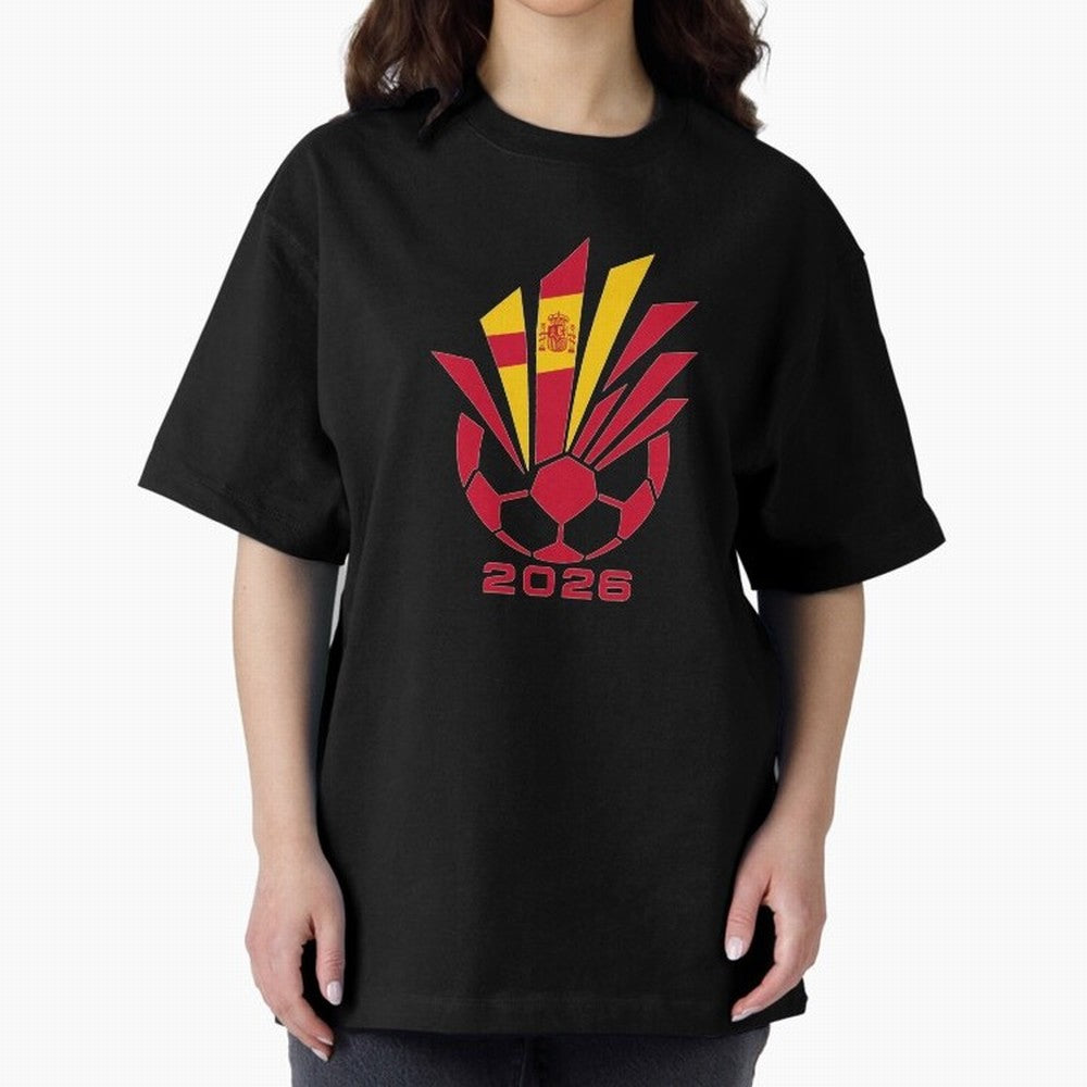 Spain Soccer 2026 Flag Burst Emblem Classic T-Shirt Celebrate the Stars of FIFA World Cup 2026 USA Canada Mexico for Fans of Cristiano Ronaldo, Haaland and CR7 and England, France and Netherlands, Bringing Match Day Excitement, Supporter Culture,