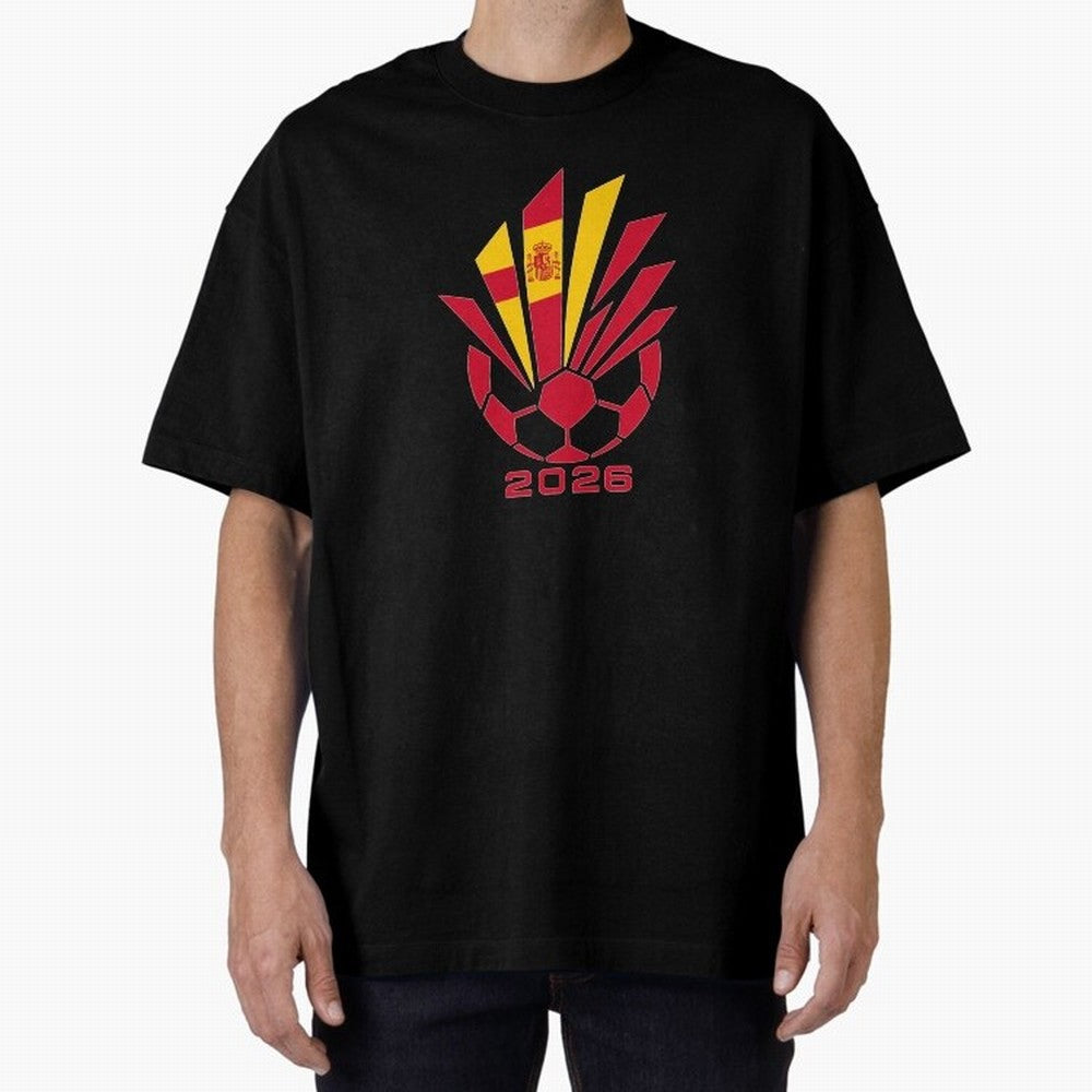 Spain Soccer 2026 Flag Burst Emblem Classic T-Shirt Celebrate the Stars of FIFA World Cup 2026 USA Canada Mexico for Fans of Cristiano Ronaldo, Haaland and CR7 and England, France and Netherlands, Bringing Match Day Excitement, Supporter Culture,