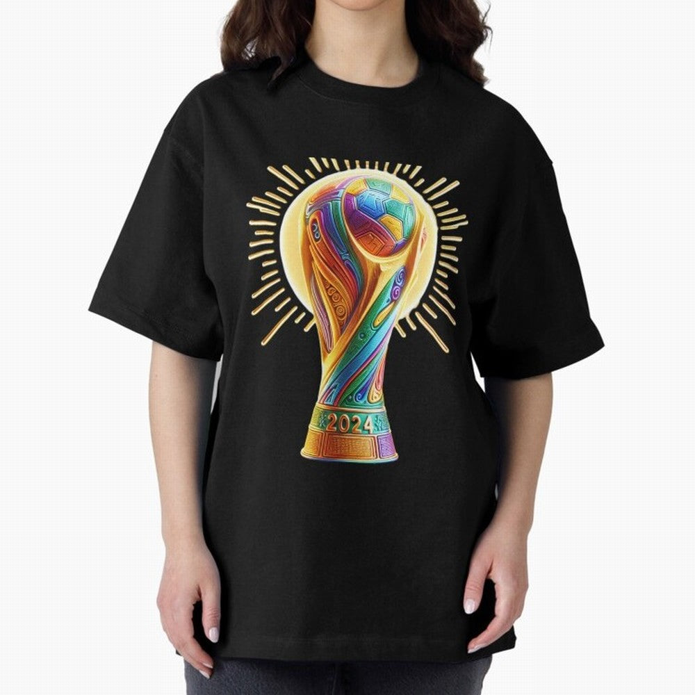 Golden Illuminating Cup Classic T-Shirt Celebrate National Team Dreams in FIFA World Cup 2026 Group Stage Connected to Messi, France and Portugal Energy, Stadium Chants, National Pride, Trophy Dreams and Unforgettable Football Memories; Made for