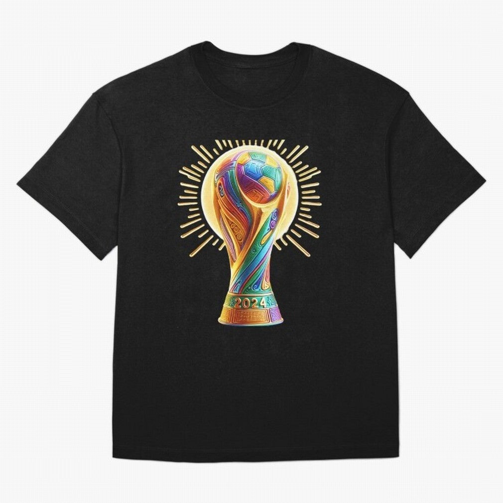 Golden Illuminating Cup Classic T-Shirt Celebrate National Team Dreams in FIFA World Cup 2026 Group Stage Connected to Messi, France and Portugal Energy, Stadium Chants, National Pride, Trophy Dreams and Unforgettable Football Memories; Made for