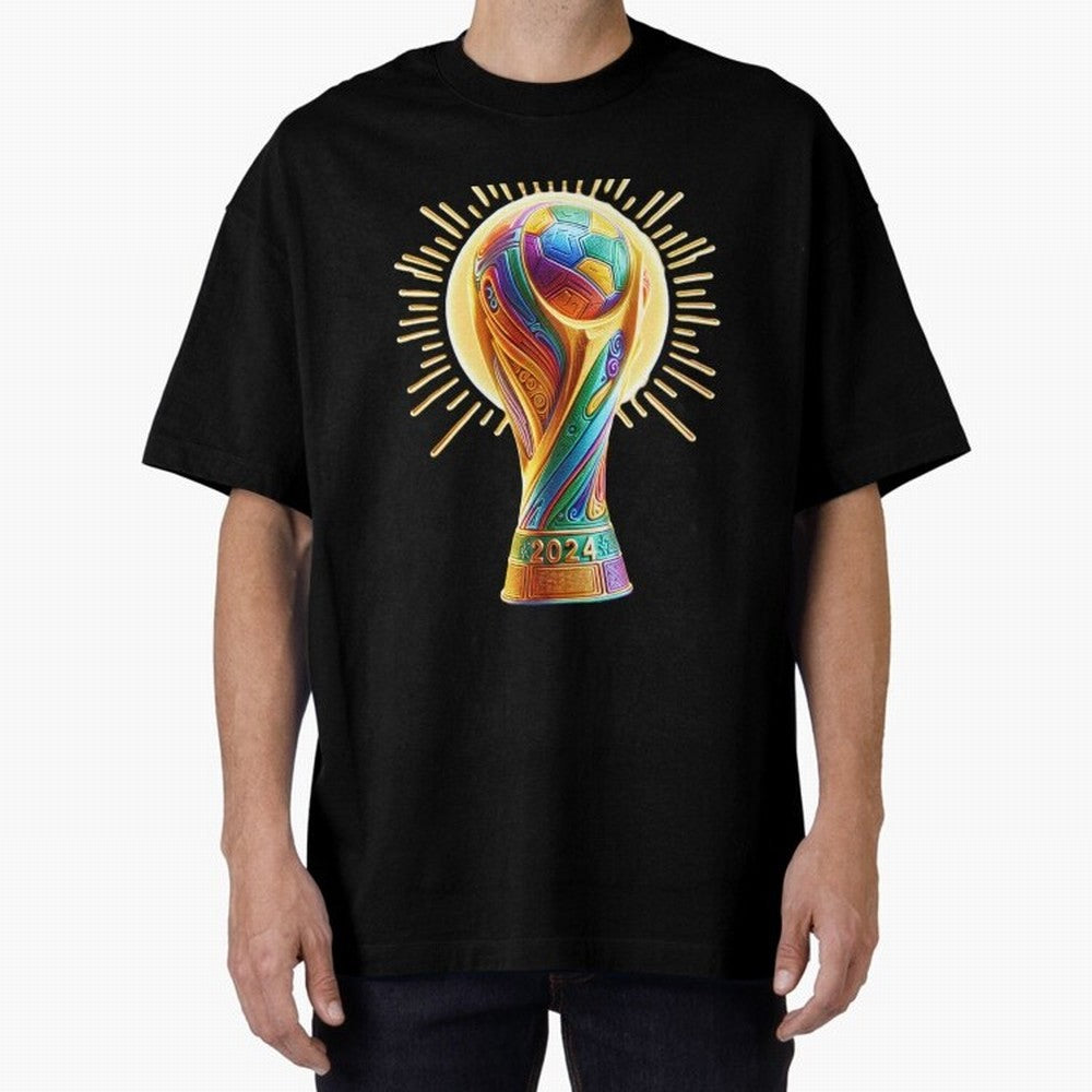 Golden Illuminating Cup Classic T-Shirt Celebrate National Team Dreams in FIFA World Cup 2026 Group Stage Connected to Messi, France and Portugal Energy, Stadium Chants, National Pride, Trophy Dreams and Unforgettable Football Memories; Made for