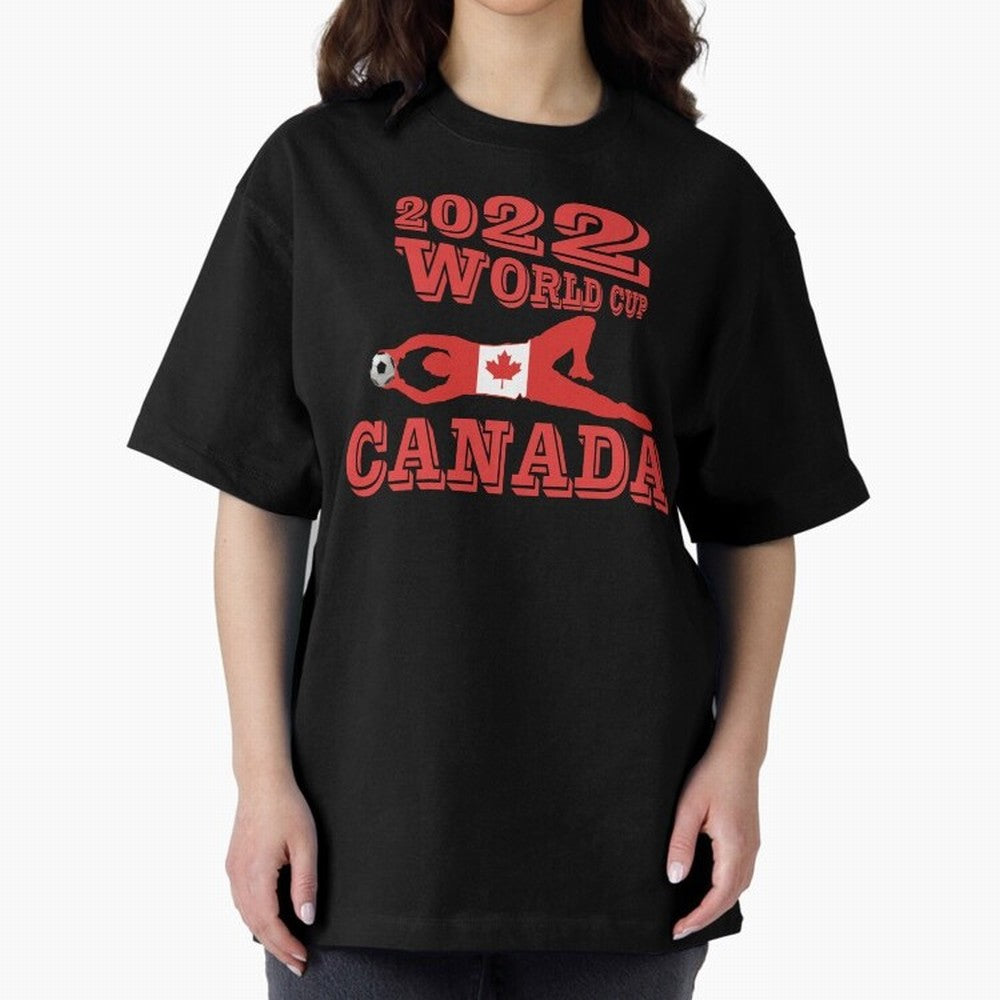 CANADA, Qatar World Cup 2022 Classic T-Shirt Back Your Heroes with FIFA World Cup 2026 for Fans of Neymar and Brazil, Portugal and Argentina, Bringing Championship Spirit, Famous Goals, Roaring Crowds and International Football Unity; Ideal for