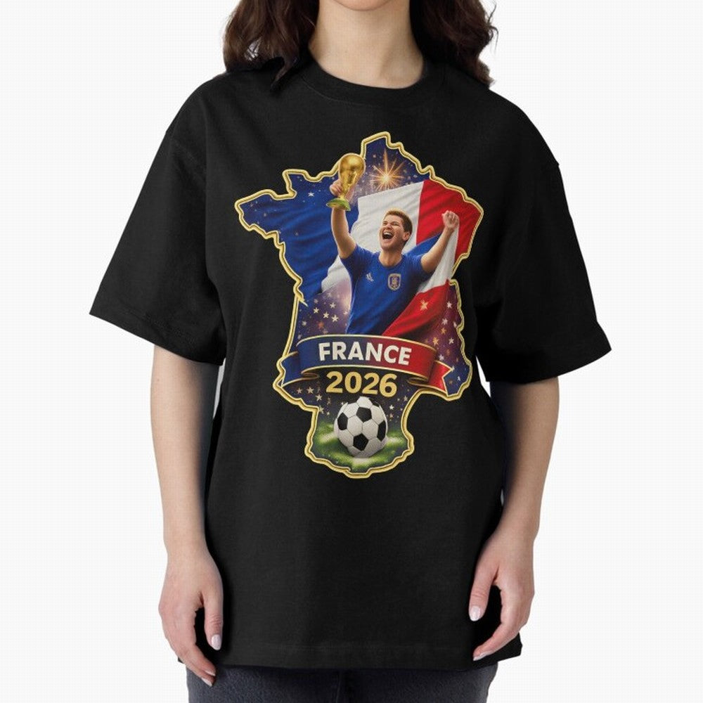 France Map Silhouette 2026 Football Victory Graphic Classic T-Shirt Experience FIFA World Cup 2026 Spirit, Built around Argentina, Messi, Stadium Chants, National Pride, Trophy Dreams and Unforgettable Football Memories; Ideal for Fans Who Follow