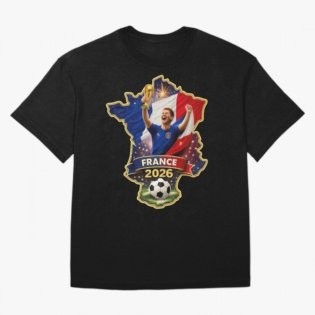 France Map Silhouette 2026 Football Victory Graphic Classic T-Shirt Experience FIFA World Cup 2026 Spirit, Built around Argentina, Messi, Stadium Chants, National Pride, Trophy Dreams and Unforgettable Football Memories; Ideal for Fans Who Follow