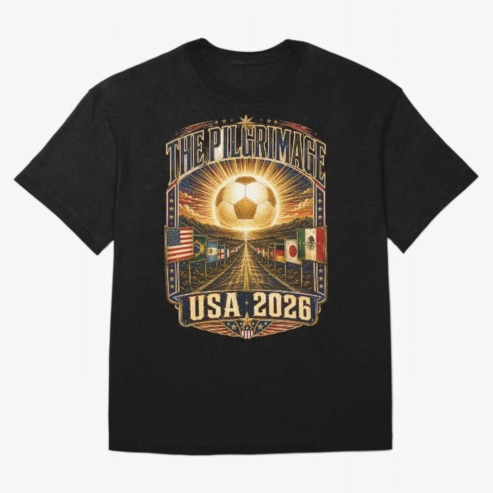 The Pilgrimage World Cup 2026 Soccer T-Shirt Classic T-Shirt Feel the Heartbeat of FIFA World Cup 2026 USA Canada Mexico Spirit, Featuring England, France and Netherlands, Neymar, Classic Soccer Heritage, Championship Pressure, Fan Loyalty and