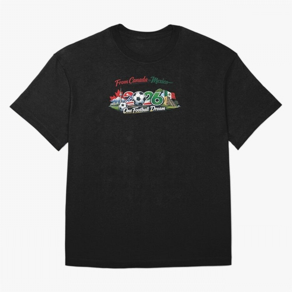 2026 Football Fan Design - North America - Three Nations One Dream Classic T-Shirt Carry the Colors and Pride of FIFA World Cup 2026 Group Stage Centered on Messi, France and Portugal Energy, Stadium Chants, National Pride, Trophy Dreams and
