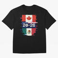 Glitched United 2026 - North America Emblem Cup Classic T-Shirt Celebrate the Road through Match Day Hype around FIFA World Cup 2026 USA Canada Mexico, Haaland and Mbappe, France, Vintage Soccer Flavor, Modern Football Stars, National Flags and